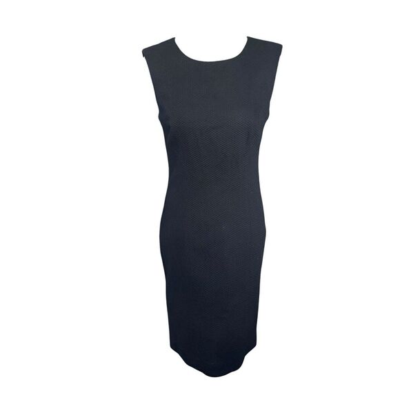 Liz Claiborne Women's Size 8‎ Solid Black Sleeveless Knee Length Dress - Picture 1 of 8